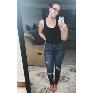 Distressed Hollister High Rise Super Skinny Jeans